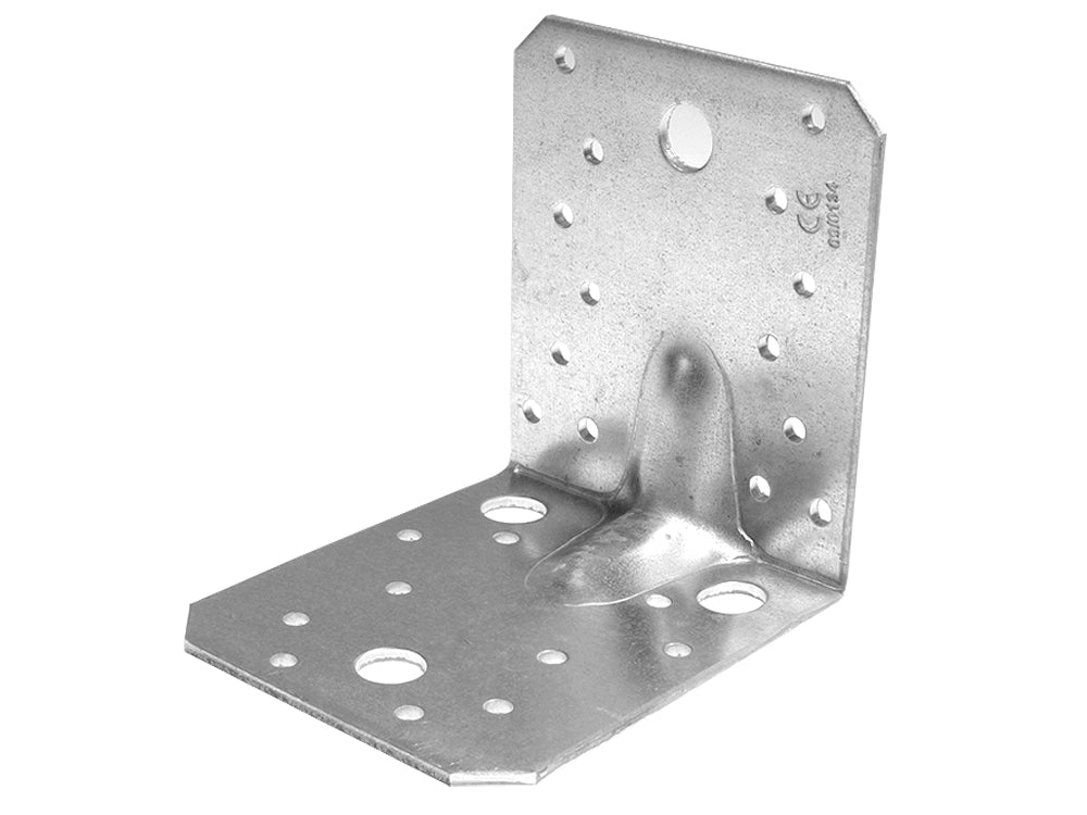 Winkelverbinder verzinkt 105x105x90mm mit Rippe, Stärke: 3mm
