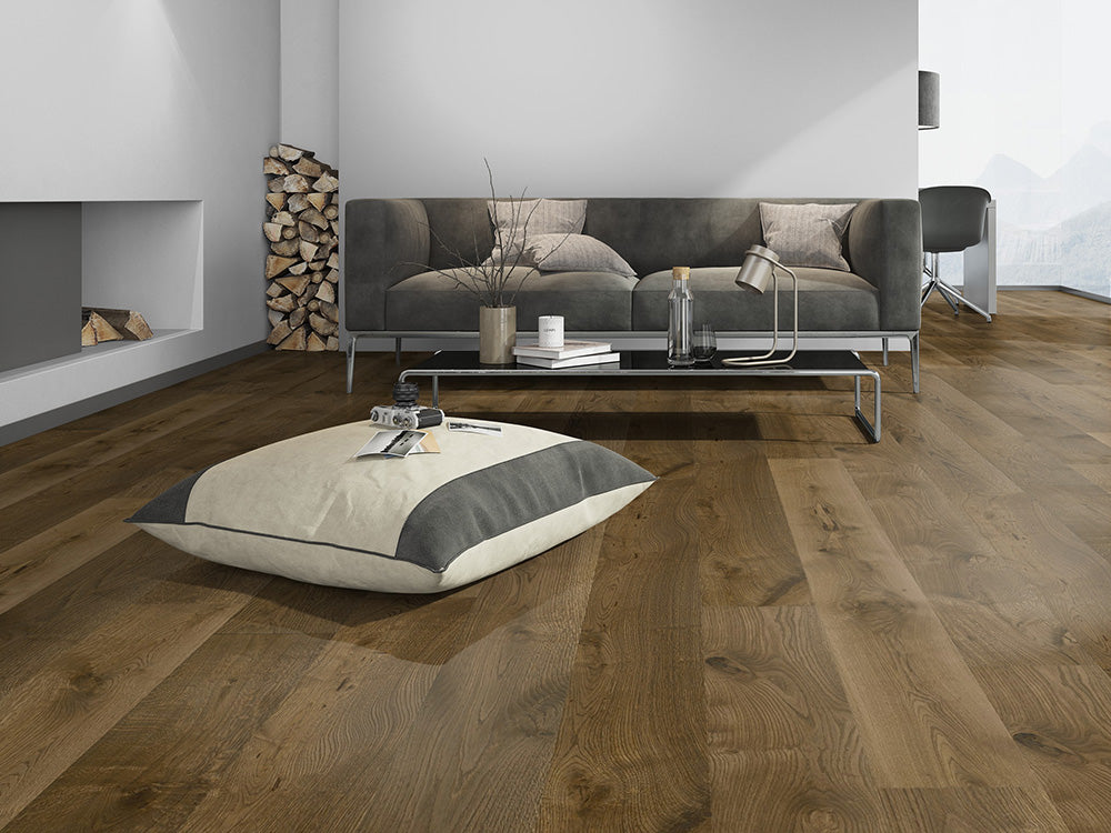 KAHRS Parkett Eiche "Prestige" Markant, geräuchert, naturgeölt, gebürstet, Klick, 14/3×190×1900mm, 1 Paket = 2,890 m²