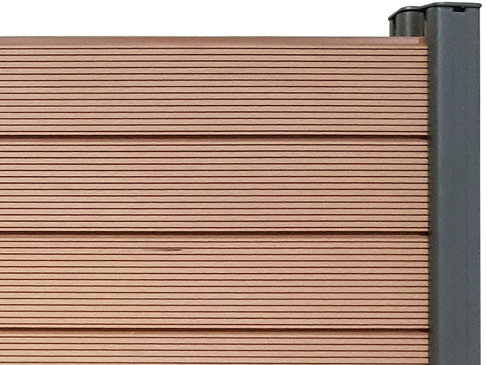 KAHRS WPC Zaunbretter, 20×161mm, Serie: "Lübeck", Braun, mit Nut & Feder