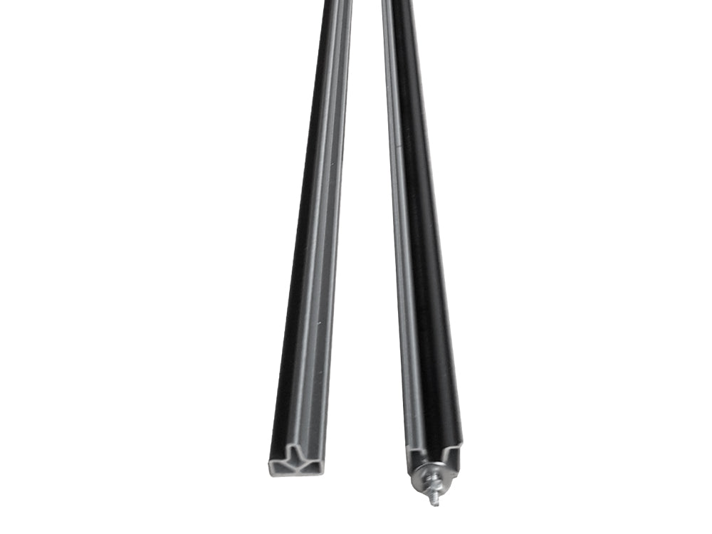 KAHRS WPC Zaun Start- & Endleisten-Set "Lübeck", Alu-Abschlussleisten 1,74m , Anthrazit/Graubraun inkl. Schrauben