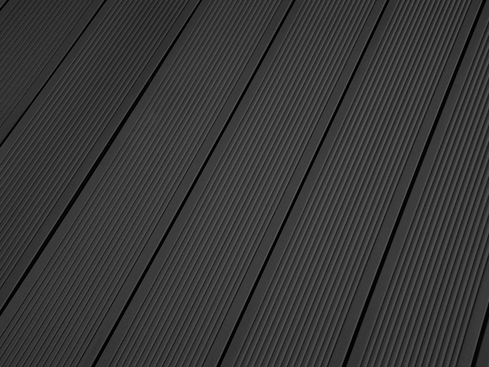 26×145mm Kovalex® Exklusiv WPC-Terrassendiele, anthrazit, mattiert, Hohlkammer, grob/fein