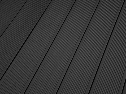 26×145mm Kovalex® Exklusiv WPC-Terrassendiele, anthrazit, mattiert, Hohlkammer, grob/fein