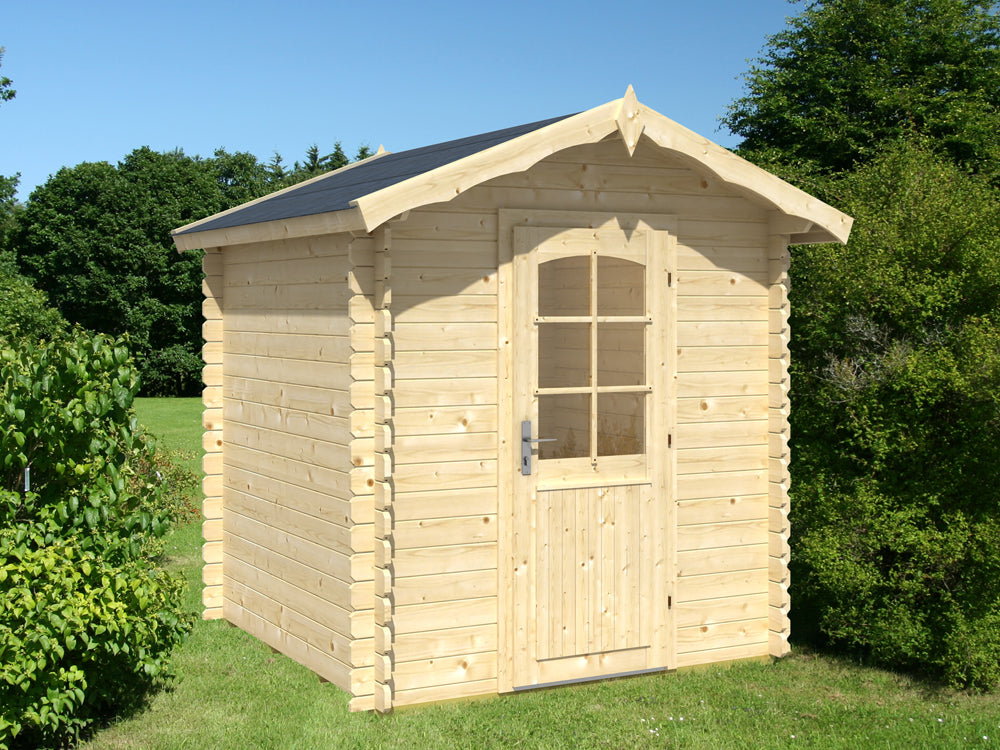 TENE Kaubandus Gartenhaus "TINA A", 28 mm Wandstärke, unbehandelt, 220x220 cm