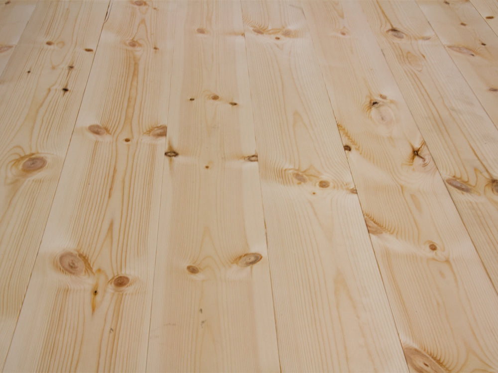 Kiefer Massivholzdielen, 27×144mm, Rustikal, rundum Nut & Feder, mit Microfase Deckbreite 132mm