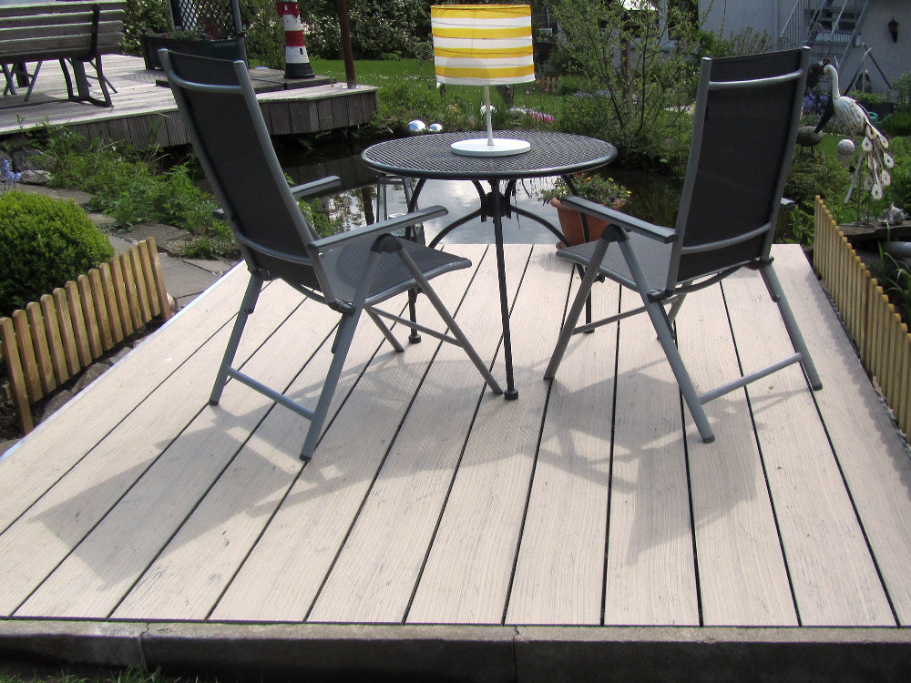KAHRS WPC Terrassendielen, 20×200mm, Massiv XL, Steingrau, Grob/Strukturiert