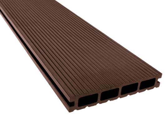 KAHRS WPC Terrassendielen, 25x145 mm Braun, grob/fein, gebürstet, Hohlkammer