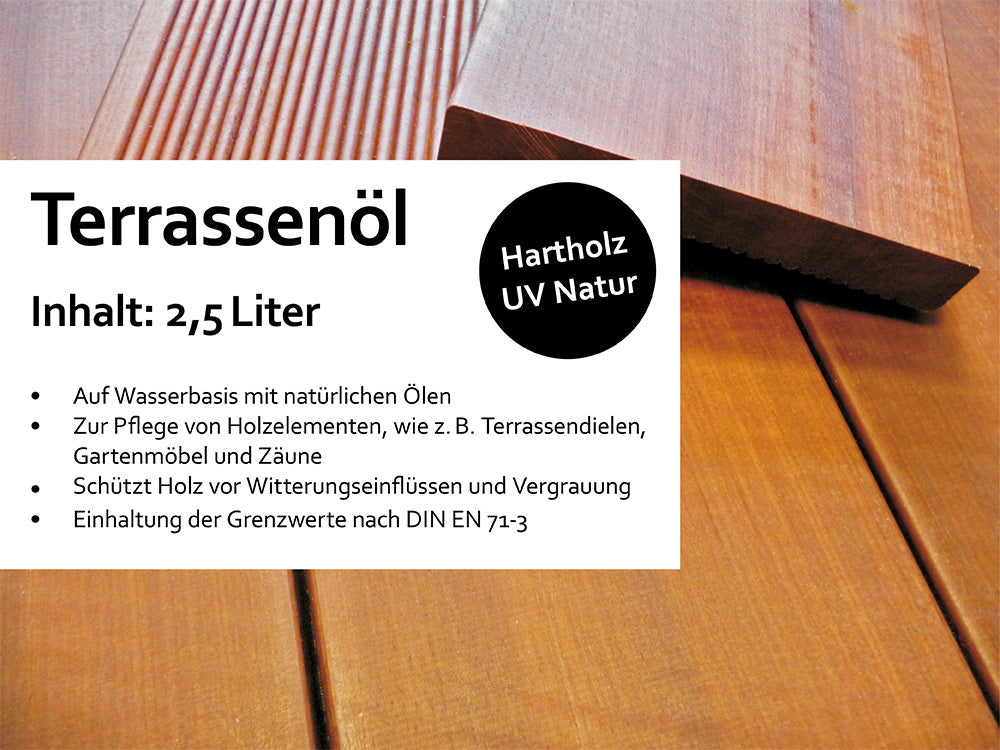 KAHRS Terrassenöl, 2,50 Liter Farbton: Hartholz UV Natur