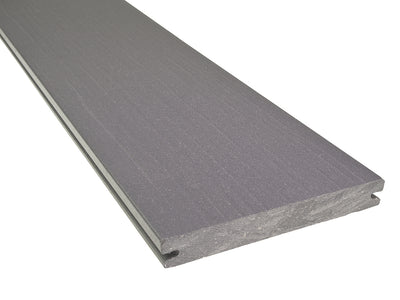 "Die Exklusive" WPC Terrassendielen, 21×162mm, Basaltgrau, einseitig geprägt, matt, Vollprofil
