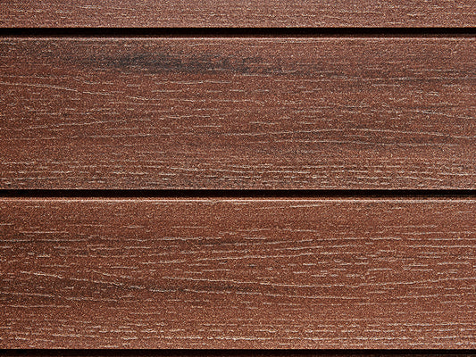18x152 mm NATURinFORM WPC Fassadenprofil, "Die Gestaltende XXL", mit Holzmaserung, leicht gebürstet, Kastanienbraun, Deckmaß: 148mm