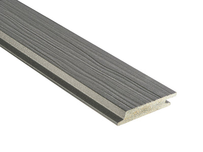 18×103mm NATURinFORM WPC Fassadenprofil, "Die Gestaltende Exklusiv XL" mit Holzmaserung, leicht gebürstet, Dolomitgrau, Deckmaß: 99mm