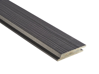 18×103mm NATURinFORM WPC Fassadenprofil, "Die Gestaltende Exklusiv XL" mit Holzmaserung, leicht gebürstet, Basaltgrau, Deckmaß: 99mm