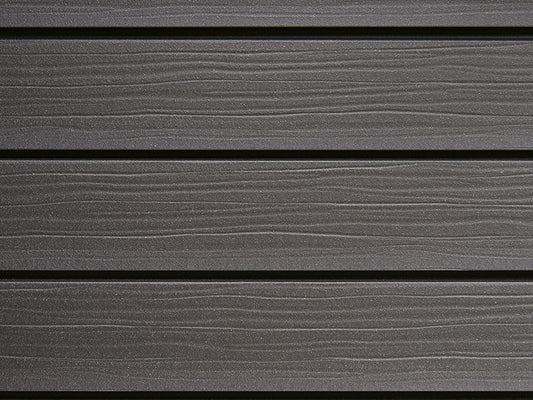 18x103 mm NATURinFORM WPC Fassadenprofil, "Die Gestaltende Exklusiv XL" mit Holzmaserung, leicht gebürstet, Lavagrau, Deckmaß: 99mm