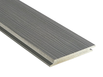 18×152mm NATURinFORM WPC Fassadenprofil, "Die Gestaltende Exklusiv XXL", einseitig geprägt, matt, Dolomitgrau, Deckmaß: 148mm