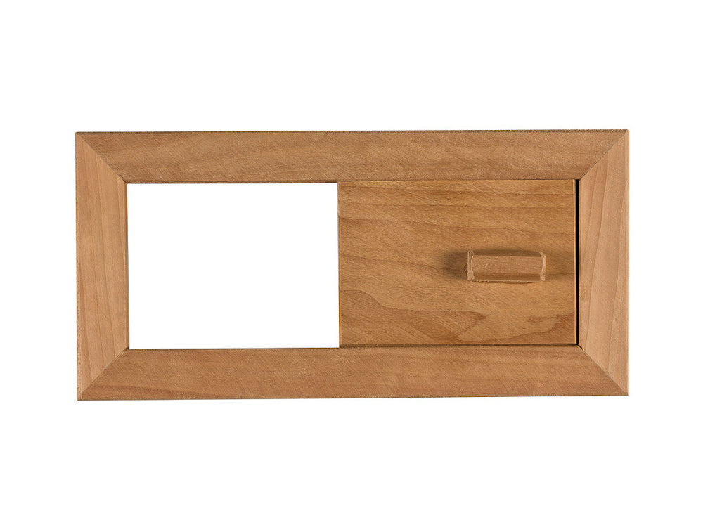 Thermoespe Lüftungsschieber für die Sauna, Länge: 282 mm, Breite: 133 mm