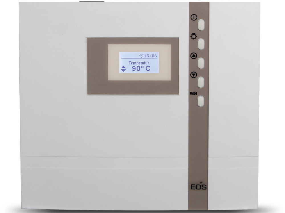 Saunasteuergerät EOS Econ H1, für Finnische (trockene) Sauna und Sauna mit Feuchtebetrieb, weiß, inkl. Temperaturfühler