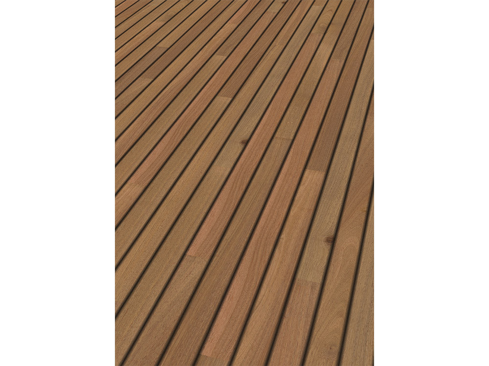 Guyana Teak (Basralocus) Terrassendielen, 21x90 mm, KD, glatt/glatt