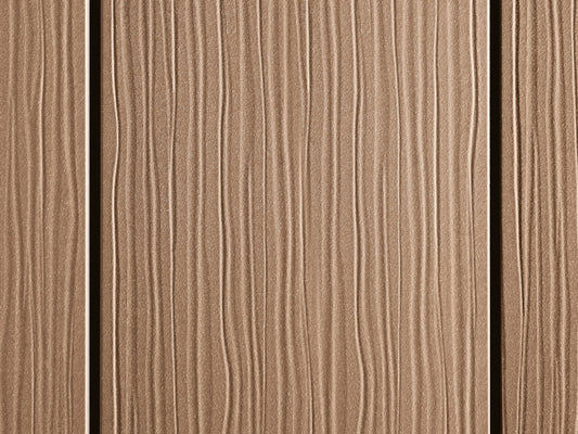 "Die Exklusive Large" WPC Terrassendielen, 21x245 mm Terrabraun, eins. gep., matt, Vollprofil