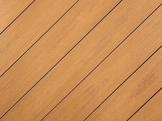 "Die Exklusive" WPC Terrassendielen, 21x162 mm, Eichenbraun, einseitig geprägt, matt, Vollprofil