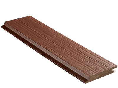 18×103mm NATURinFORM WPC Fassadenprofil, "Die Gestaltende Exklusiv XL", Tabak, einseitig geprägt, matt, Deckmaß: 99mm