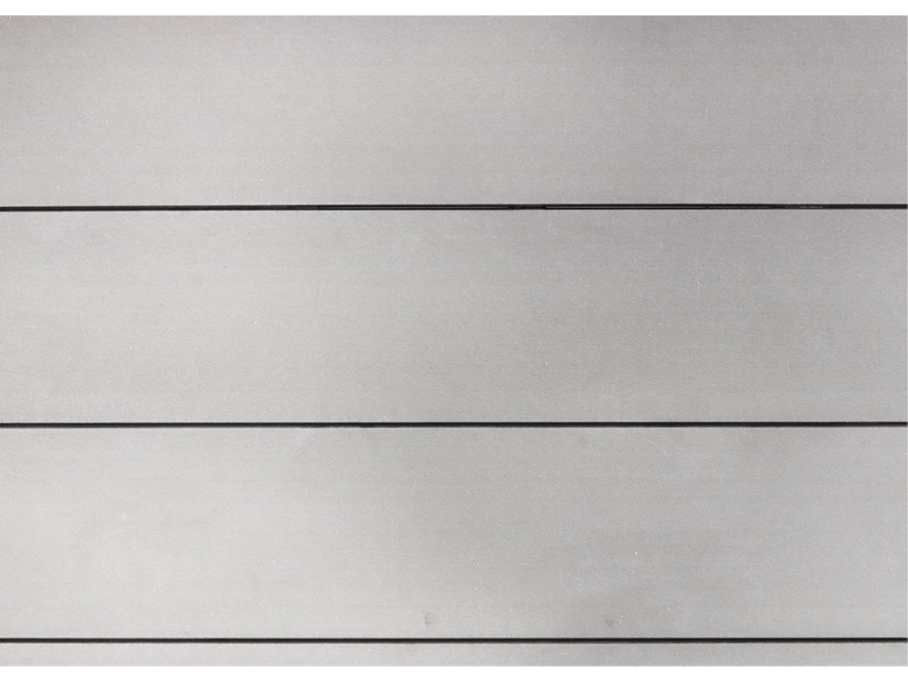 KAHRS WPC Zaunfeld-Set "Lübeck XL", grau, 6 Zaunbretter 20×307mm, inkl. Alustart- & Endleiste in silber + Fixierungsstan