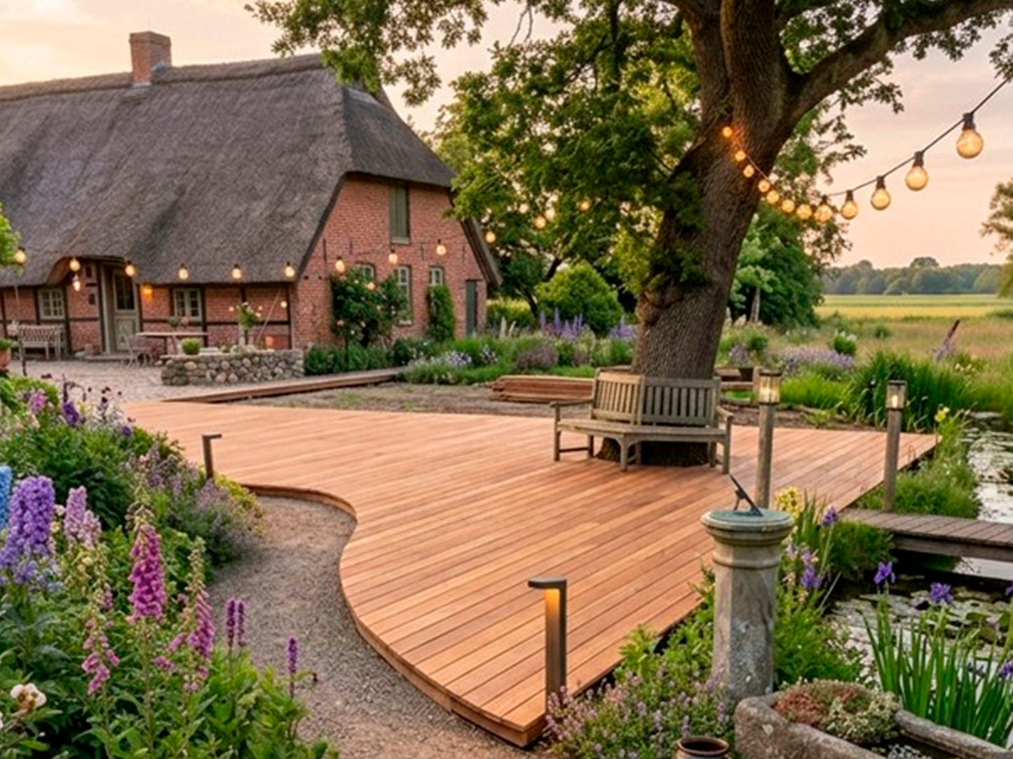 Guyana Ipe (Tanimbuca) Terrassendielen, 25x90 mm, KD, glatt/glatt