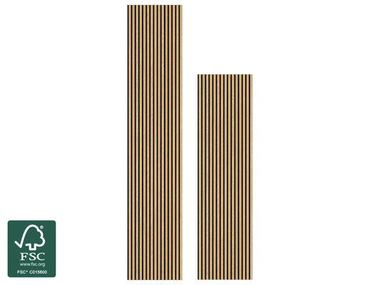 FibroTech Akustikpaneel Basic, Oiled Oak, 2440 x 605 x 22 mm (1,48 m²/Stück)