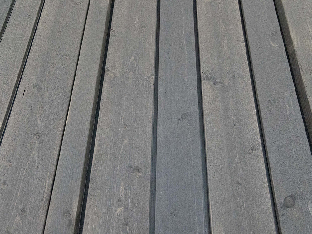 Nordische Fichte 3D Fassadenprofil, 21x96 mm, KD, Sichtseite fein gesägt, endbehandelt mit Patina Holzschutzlasur, mit schwarzer Feder, Deckbreite: 86 mm