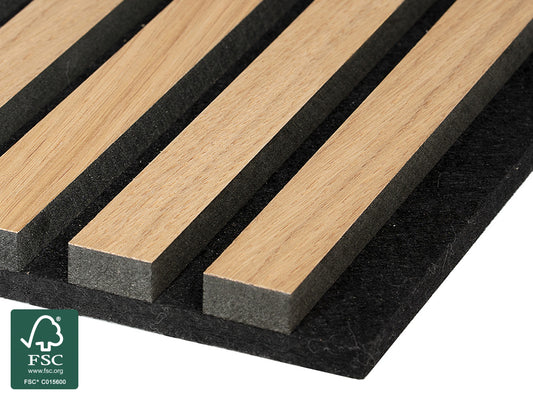 FibroTech Akustikpaneel Proff, Ash, 3000×605×22mm (1,815 m²/Stück)