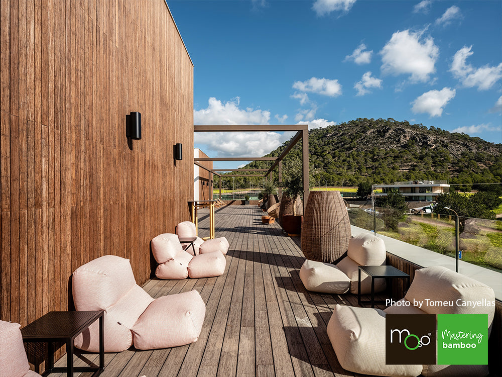 MOSO® Bambus Terrassendielen, 20×155mm, Bamboo X-treme®, bombiert, gebürstet, geölt mit Woca, einseitig nutzbar – Bild 6