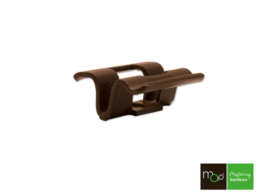 MOSO® Terrassendielen-Clips, asymmetrisch, V2A, braun, inkl. Schrauben & Bit, 90 Stück/VE