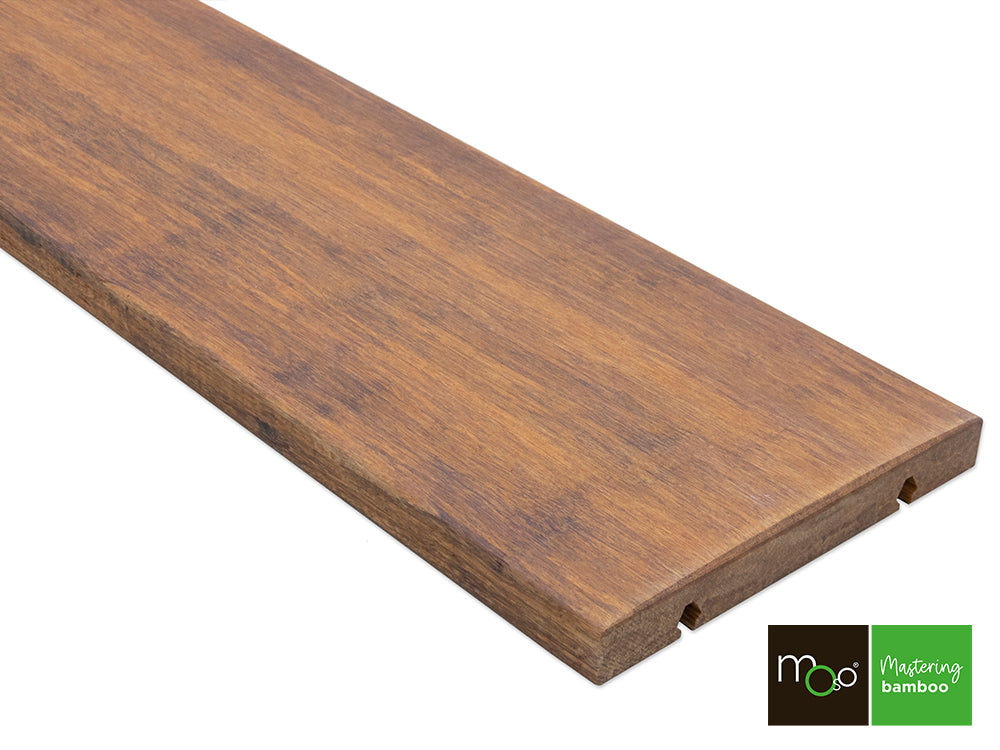 MOSO® Bambus Terrassendielen Grad®, 21x155 mm, Bamboo N-durance®, bombiert, geölt mit Woca, einseitig nutzbar