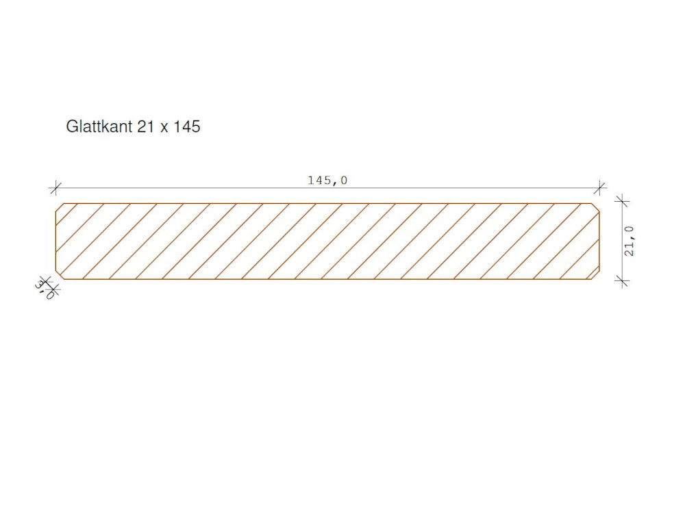 Kanadische Douglasie Glattkantbretter, 21x145 mm KD, gehobelt, unbehandelt