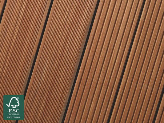 Bangkirai Terrassendielen, 25x145 mm, KD, grob/fein T7, *Standard*