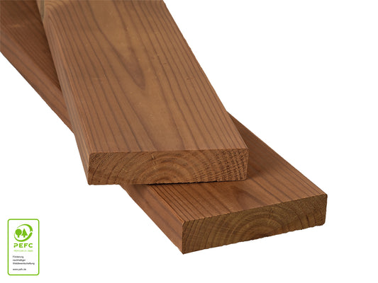 Thermokiefer Glattkantbretter, 26×117mm, KD, Oberfläche glatt gehobelt – Bild 2