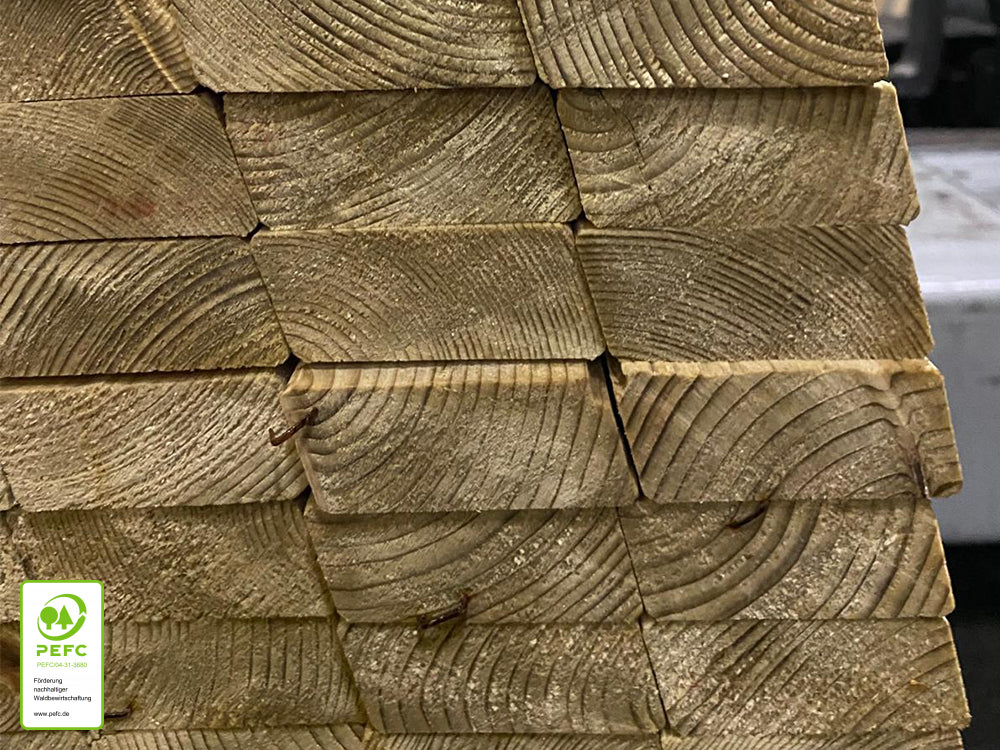 OrganoWood®- Nowa Rhombusleiste , 26×68mm, KD, Oberfläche glatt gehobelt