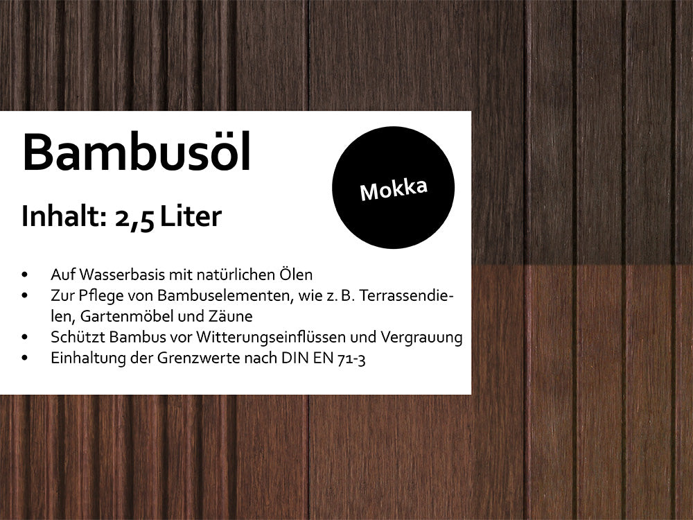 KAHRS Moso-Bambusöl, 2,50 Liter Farbton: Mokka