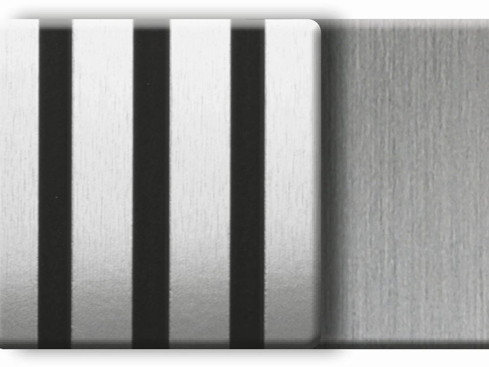 Akustikpaneel LuxLine, Metall Edelstahl, 2400×561×19mm, 3-seitig foliert – Bild 6