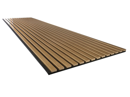 Akustikpaneel LuxLine, Metall Gold, 2400x561x19 mm, 3-seitig foliert