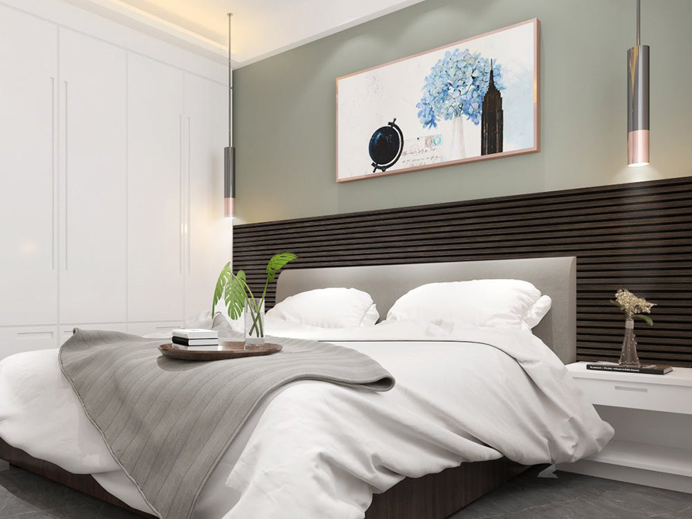 Akustikpaneel LuxLine, Nussbaum Milano, 2400×561×19mm, 3-seitig foliert – Bild 7