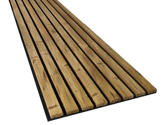 Akustikpaneel HydroLine, Thermofichte gehackt, 2380x561x28 mm, massiv