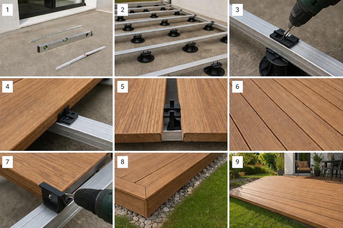 Terrassendielen Verlegen die anleitung