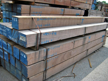 200x200 mm Bongossi Schnittholz, AD *FAS*, sägerau, grob gekappt