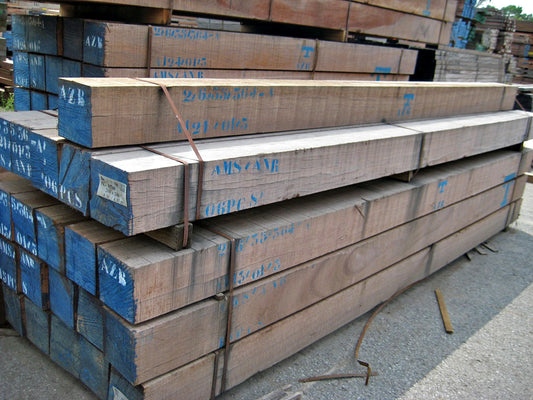 200x200 mm Bongossi Schnittholz, AD *FAS*, sägerau, grob gekappt