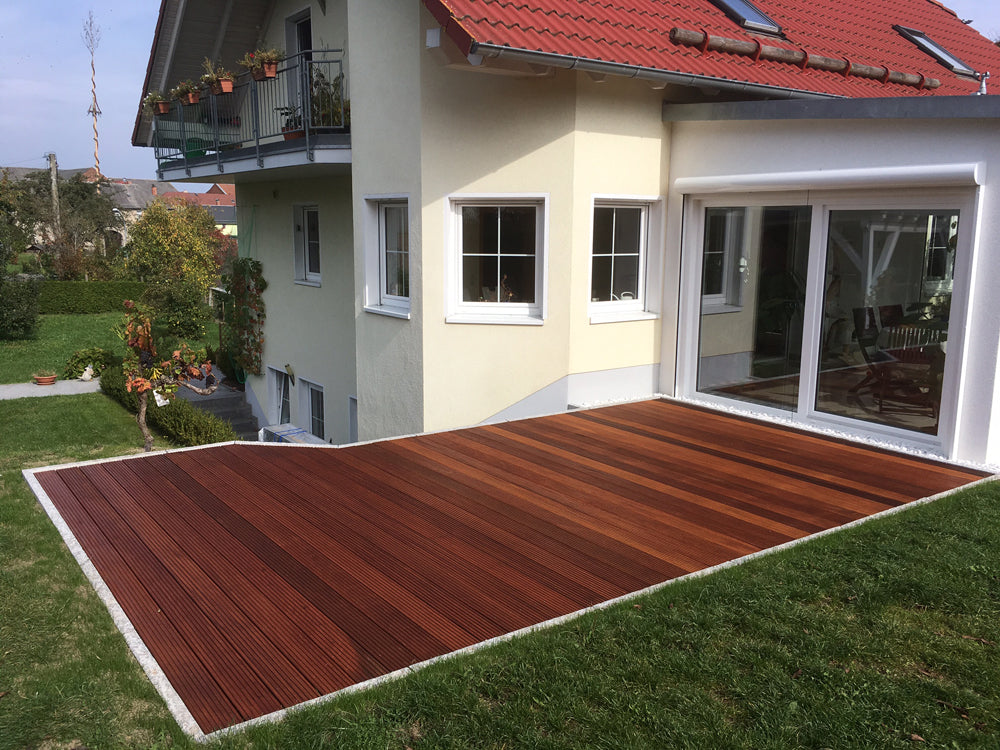 Bangkirai Terrassendielen, 25x145 mm, KD, grob/fein T7, *PREMIUM*