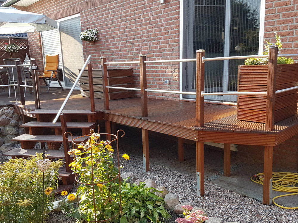 Bangkirai Terrassendielen, 25x145 mm, KD, grob/fein T7, *PREMIUM*