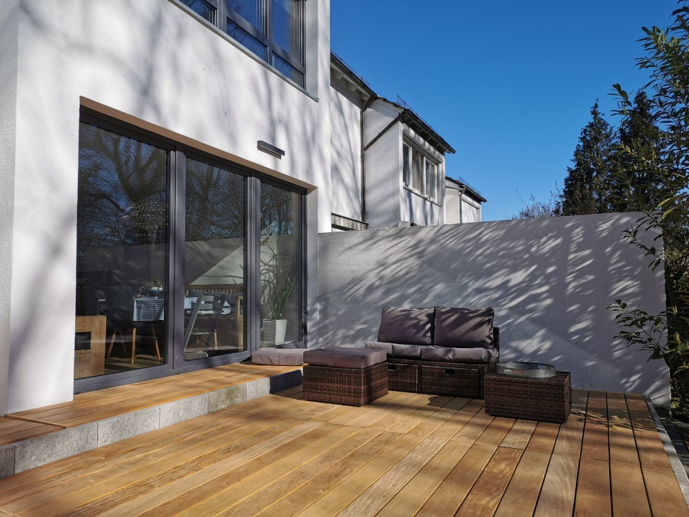 Garapa Terrassendielen, 25x145 mm, KD, glatt/glatt