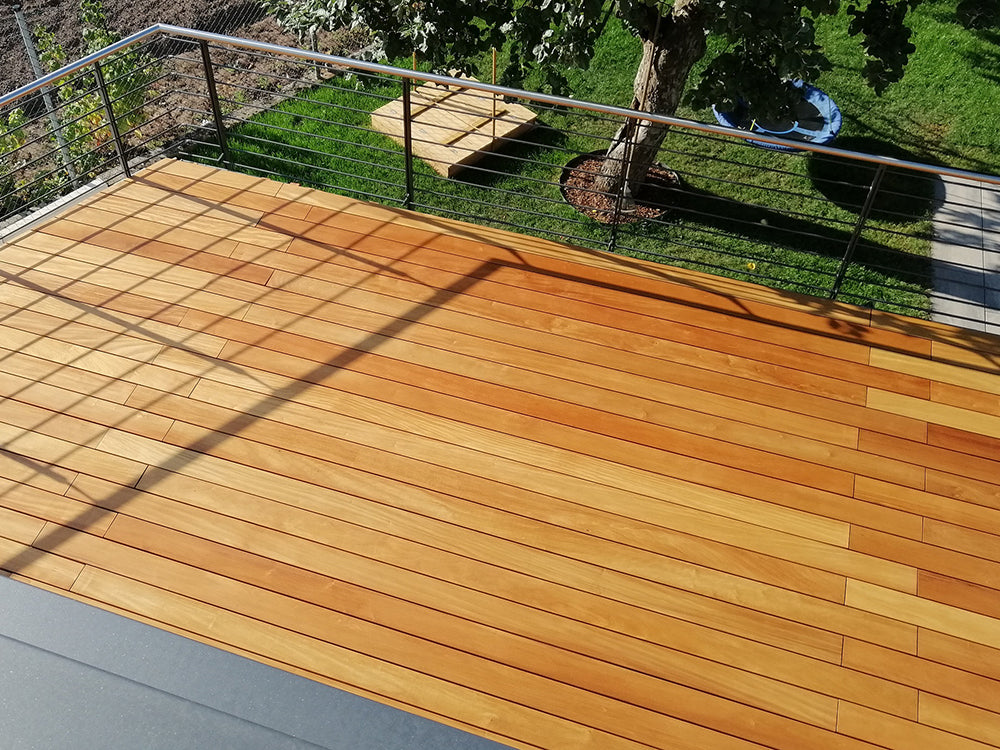 Garapa Terrassendielen, 25x145 mm, KD, glatt/glatt