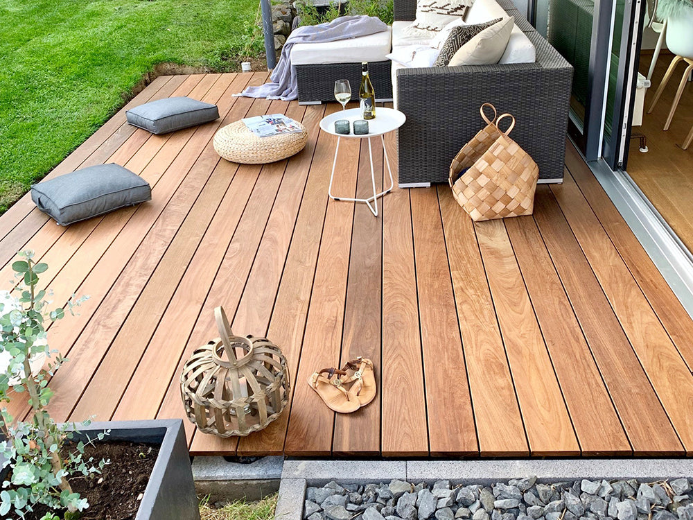 Ipe Terrassendielen, 21×145mm, KD, glatt/glatt
