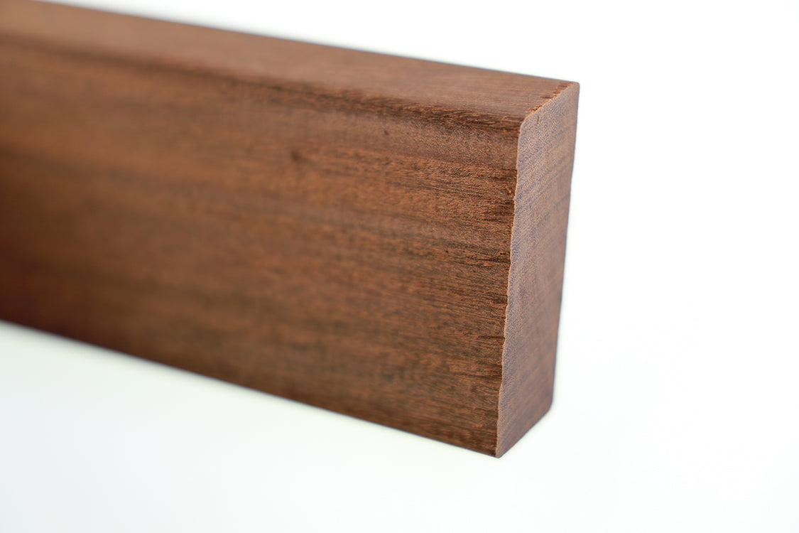 Ipe Rhombusleisten, 20x65 mm, AD 15° Schräge, gehobelt, Kanten gerundet