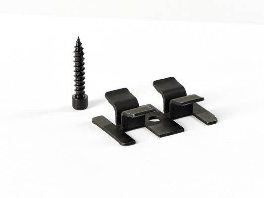 NATURinFORM WPC Montageklammerset V2A Edelstahl, 100 Klammern und Schrauben 4,2x20mm schwarz,mit Bit u. Verlegehilfe
